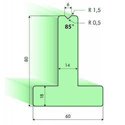 Т-образная матрица 85° (Н=80мм)