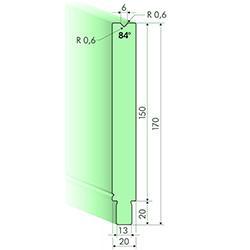 Матрица 84° для гибочного пресса (Н=150мм)